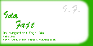 ida fajt business card